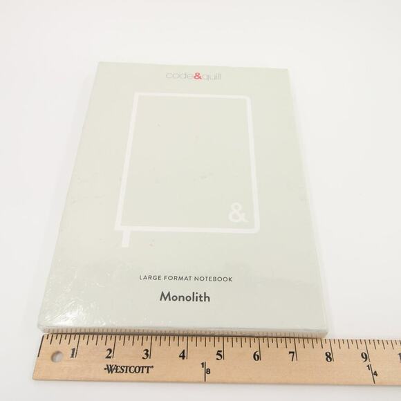 Code & Quill Gray Large Format Notebook Monolith Hardcover Journal 7.25 x 10" - Picture 7 of 10